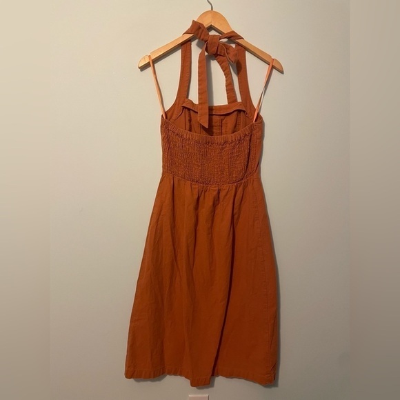 Moon River Burnt Orange Halter Dress Size Small - Picture 9 of 13
